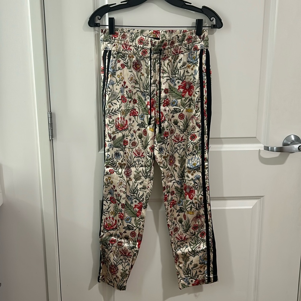 Silky floral joggers from MOTHER